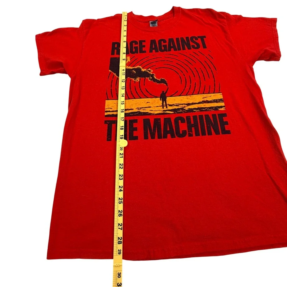 Vintage Gildan Rage Against The Machine T Shirt Men Large Red Band Tee 90s Y2K - Picture 7 of 7